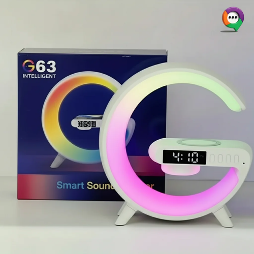 چراغ خواب و اسپیکر و شارژر وایرلس( ۱۵ وات ، فست شارژ ) G63